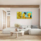 3pcs Sunflower & Cat Decorative Oil Painting Metal Print Ready to Hang Art