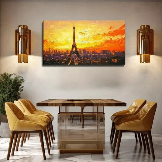 Modern Paris Eiffel Tower Wall Art Canvas Office Home Room Framed 120x60cm