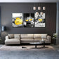 3pcs  Glass Yellow Rose Kitchen Paris Metal Print Ready to Hang Art