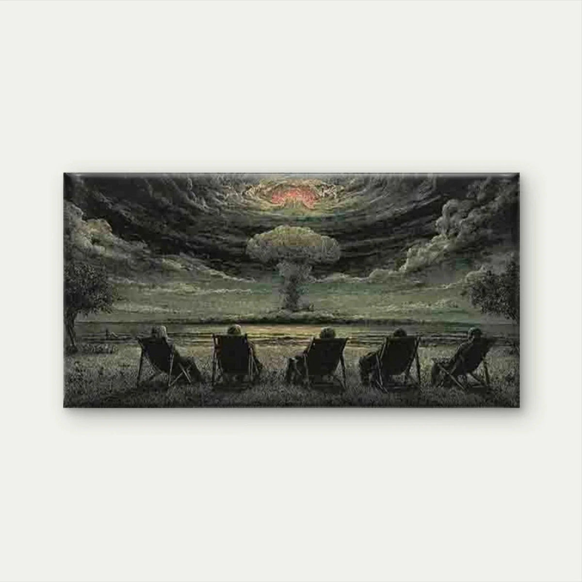 Atomic Explosion Wall Art Canvas Office Home Room Framed 120x60cm