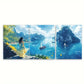 3pcs Featuring Lush Greenery Majestic Mountains Metal Print Ready to Hang Art