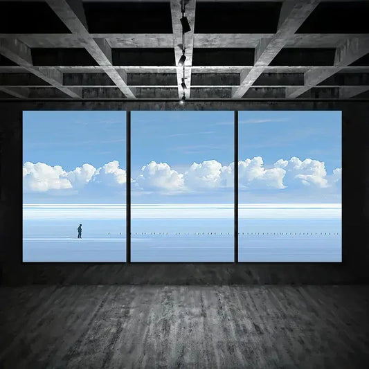 3pcs Baiyun Modern Cloud Aesthetic Metal Print Ready to Hang Art