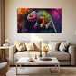 Chameleon Portrait Colourful Wall Art Canvas Office Home Room Framed 120x60cm
