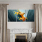 3pcs Yellow Tree Frog Metal Print Ready to Hang Art