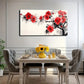 Branches & Leaves Red Camellia Wall Art Canvas Office Home Room Framed 120x60cm