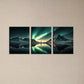 3pcs Charming Aurora Mountains Lake Night Sky Wall Art Set Canvas Framed 40x60cm - High Quality Print 100% Australian Made Wall Canvas Ready to Hang