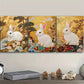 3pcs Little white rabbit embroidery Metal Print Ready to Hang Art