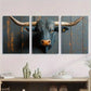 3pcs Long Horn Highland Funny Cow Metal Print Ready to Hang Art