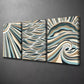 3pcs Wavy Ribbons in Blue Green and Beige Wall Art Set Canvas Framed 40x60cm - High Quality Print 100% Australian Made Wall Canvas Ready to Hang
