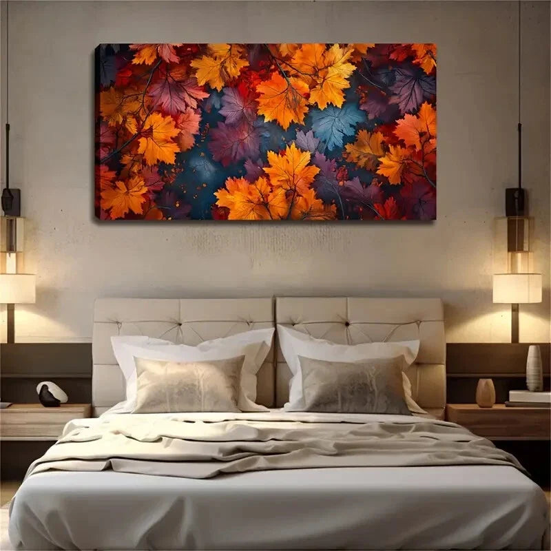 Minimalist Autumn Inspired Wall Art Canvas Office Home Room Framed 120x60cm