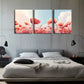 3pcs Beautiful And Romantic Poppies, Wall Art Set Canvas Framed 40x60cm - High Quality Print 100% Australian Made Wall Canvas Ready to Hang
