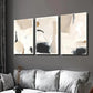 3pcs Beige Abstract Nordic Style Textured Wall Art Set Canvas Framed 40x60cm - High Quality Print 100% Australian Made Wall Canvas Ready to Hang