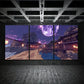 3pcs Seaside Dreamy Cityscape Metal Print Ready to Hang Art