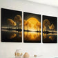 3pcs Featuring Sunset Scenery And Sunset Prints Wall Art Set Canvas Framed 40x60cm - High Quality Print 100% Australian Made Wall Canvas Ready to Hang