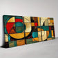 3pcs Modern Abstract Vintage Art Painting Wall Art Set Canvas Framed 40x60cm - High Quality Print 100% Australian Made Wall Canvas Ready to Hang