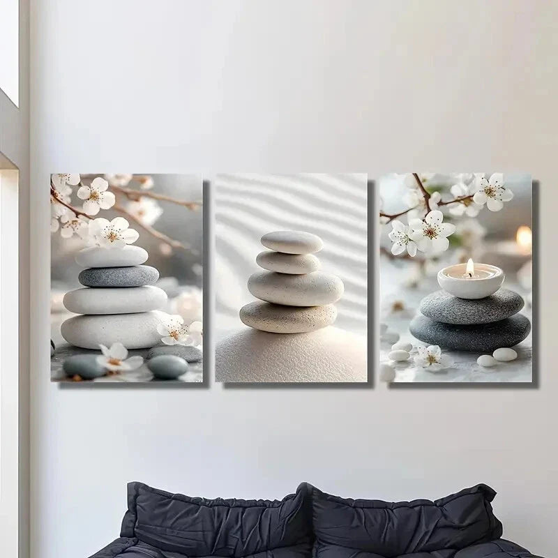 3pcs  Zen art, purify mind poster, yoga  Metal Print Ready to Hang Art