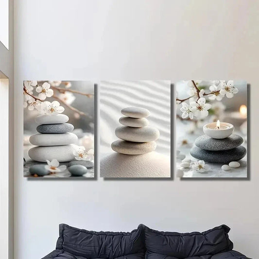 3pcs  Zen art, purify mind poster, yoga  Metal Print Ready to Hang Art