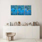 3pcs Cat and Frog in for Lotus Pond Decorative Metal Print Ready to Hang Art