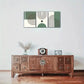 3pcs Modern Geometric Line Designs in Green Metal Print Ready to Hang Art
