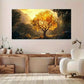 Golden Tree of Life Landscape Wall Art Canvas Office Home Room Framed 120x60cm