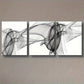 3pcs Modern Black and White Abstract Metal Print Ready to Hang Art