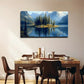 Serene Lake & Island Scene Wall Art Canvas Office Home Room Framed 120x60cm