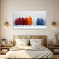 Winter Snowfall Vibrant Tree Wall Art Canvas Office Home Room Framed 120x60cm