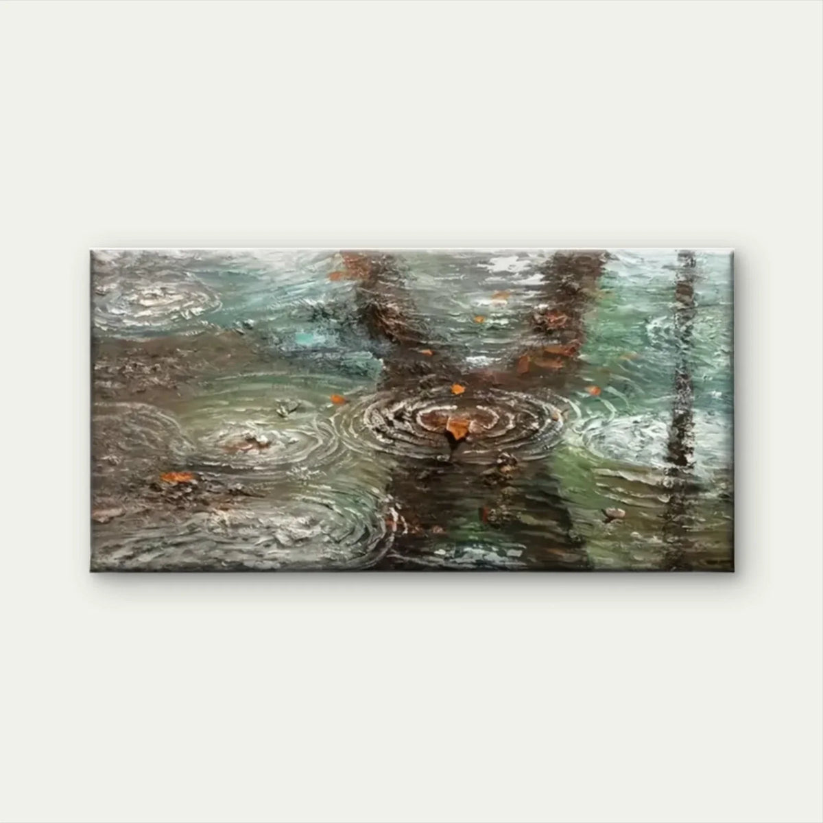 Rain Tree Refection Water Wall Art Canvas Office Home Room Framed 120x60cm