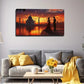 Taj Mahal Sunset Wall Art Canvas Office Home Room Framed 80x45cm
