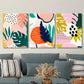 3pcs Cartoon Leaf Ink Painting, Metal Print Ready to Hang Art