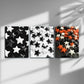 3pcs Black and White with Accents of Red Versatile Metal Print Ready to Hang Art