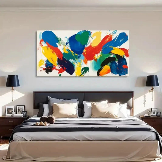 Showcases Energetic Abstract Wall Art Canvas Office Home Room Framed 120x60cm