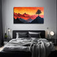 High Mountain Tree Wall Art Canvas Office Home Room Framed 120x60cm