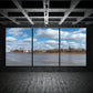 3pcs Sea White Cloud Blue Sky Metal Print Ready to Hang Art