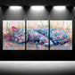 3pcs Sleeping Cat Colourful Modern Metal Print Ready to Hang Art