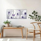 3pcs Purple Flower & Butterfly Abstract Metal Print Ready to Hang Art
