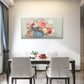 Vintage Watercolour Roses Pastel Wall Art Canvas Office Home Framed 120x60cm