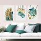 3pcs Tropical Green Plant Metal Print Ready to Hang Art