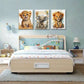 3pcs Baby Safari Animal Lovely Jungle Animal  Metal Print Ready to Hang Art