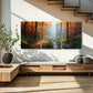 3pcs Colorful Trees Serene Stream Nature Metal Print Ready to Hang Art