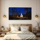 Tranquil Winter Forest Wall Art Canvas Office Home Room Framed 80x45cm