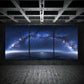 3pcs Viewing The Earth From Space Metal Print Ready to Hang Art