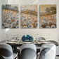 3pcs Impasto Abstract Landscape Triptych Metal Print Ready to Hang Art