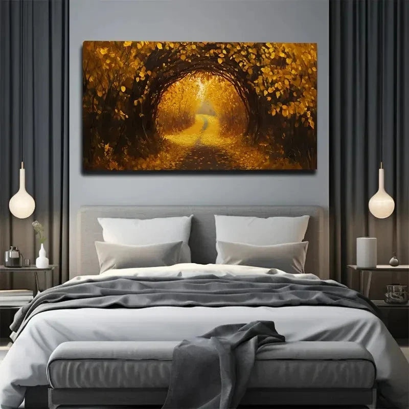 Extremely Romantic Road Wall Art Canvas Office Home Room Framed 80x45cm