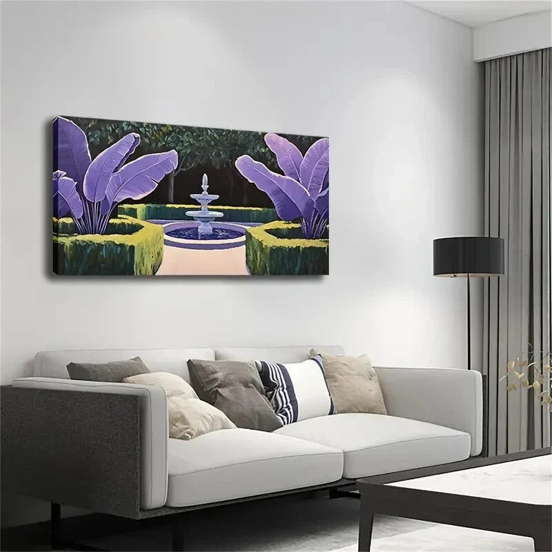 A Two Story White Fountain Wall Art Canvas Office Home Room Framed 120x60cm