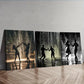 3pcs Walk in the rain Couple Wall Art Set Canvas Framed 40x60cm - High Quality Print 100% Australian Made Wall Canvas Ready to Hang