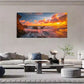Sea Wave Sunset Nature Beauty Wall Art Canvas Office Home Room Framed 120x60cm
