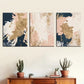 3pcs   Modern abstract fashion Gold Pink Blue   Wall Art Set Canvas Framed 40x60cm - High Quality Print 100% Australian Made Wall Canvas Ready to Hang