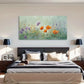 Colorful Floral Modern Poppies Wall Art Canvas Office Home Room Framed 120x60cm