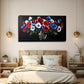 Elegant Blue And Red For Lotus Wall Art Canvas Office Home Room Framed 120x60cm